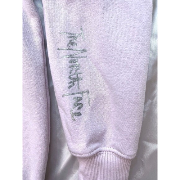 The North Face Women's Hoodie XS Lavender Purple Silver Metallic Foil Logo NWT - Picture 4 of 9